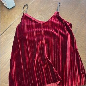 Red velvet top
